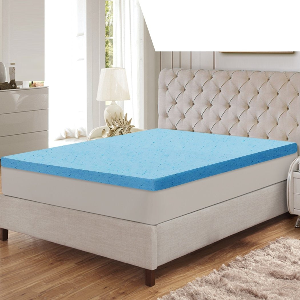 Bedding 8cm Thickness Cool Gel Memory Foam Mattress Topper Bamboo Fabric Single