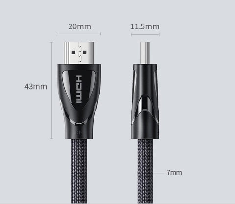 8K 60 HZ HDMI 2.1 A M/M Cable with Braided 10M