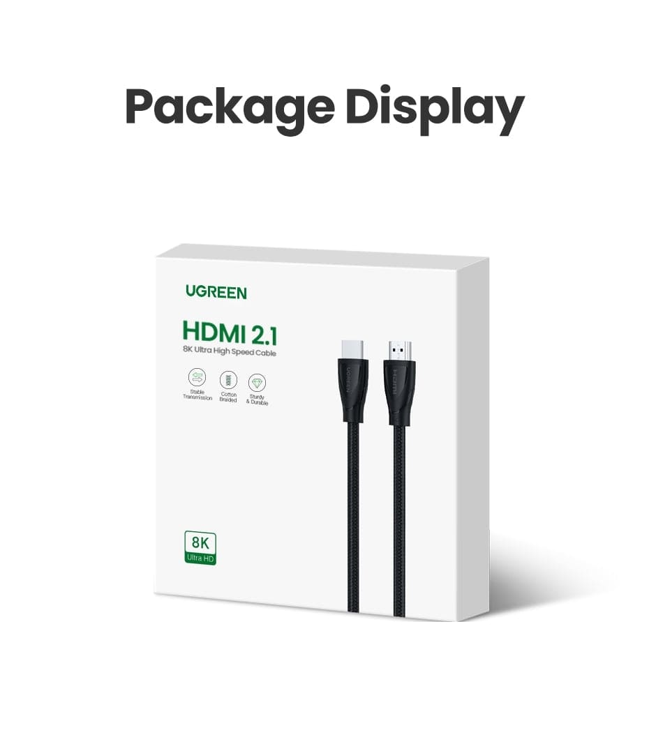 8K 60 HZ HDMI 2.1 A M/M Cable with Braided 10M