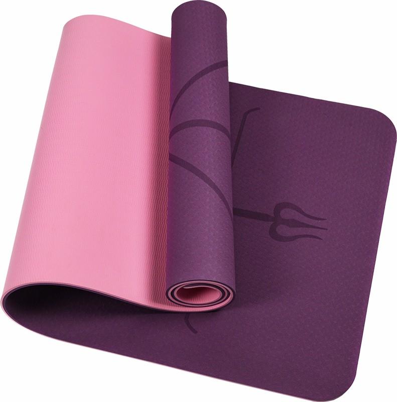 Fitness Accessories 8mm TPE Yoga Mat Exercise Fitness Gym Pilates Non Slip Dual Layer