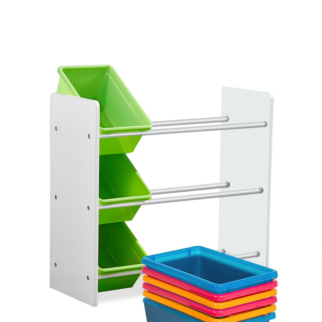 Kids Products 9 Bins Kids Toy Box Bookshelf Organiser Storage Rack