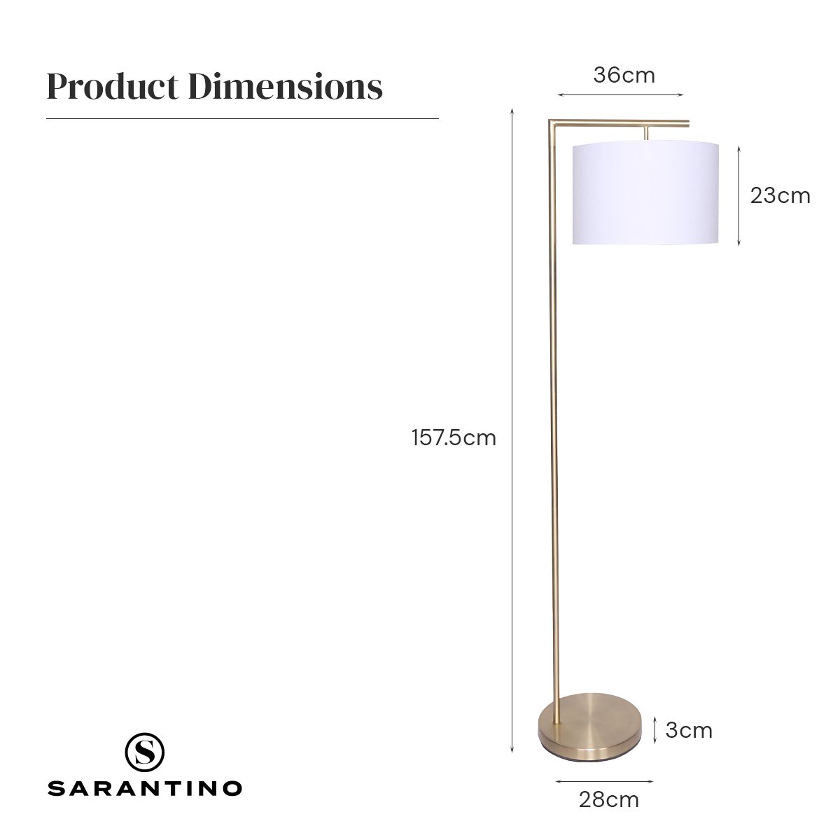 90-Degree Modern Arc Floor Lamp