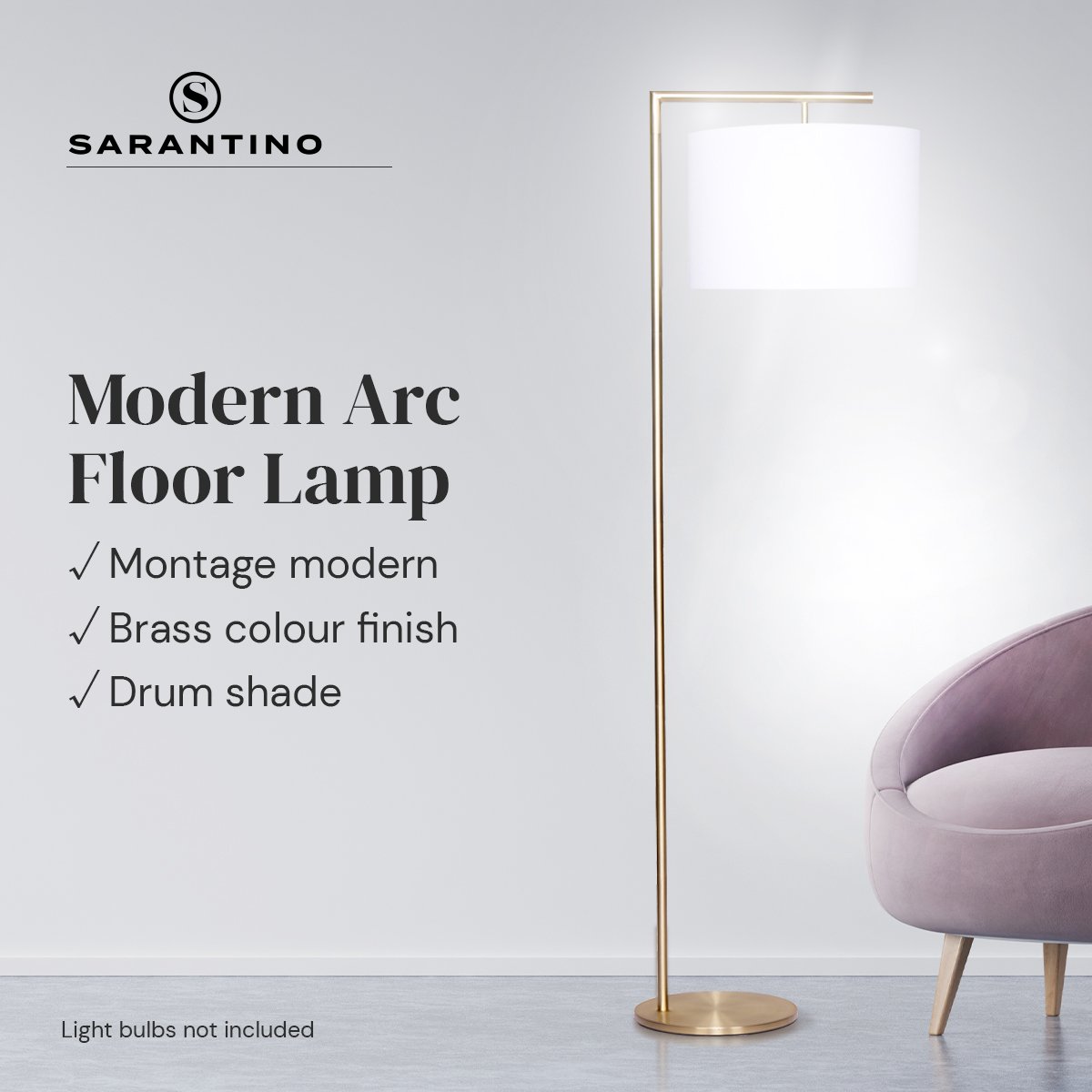 90-Degree Modern Arc Floor Lamp