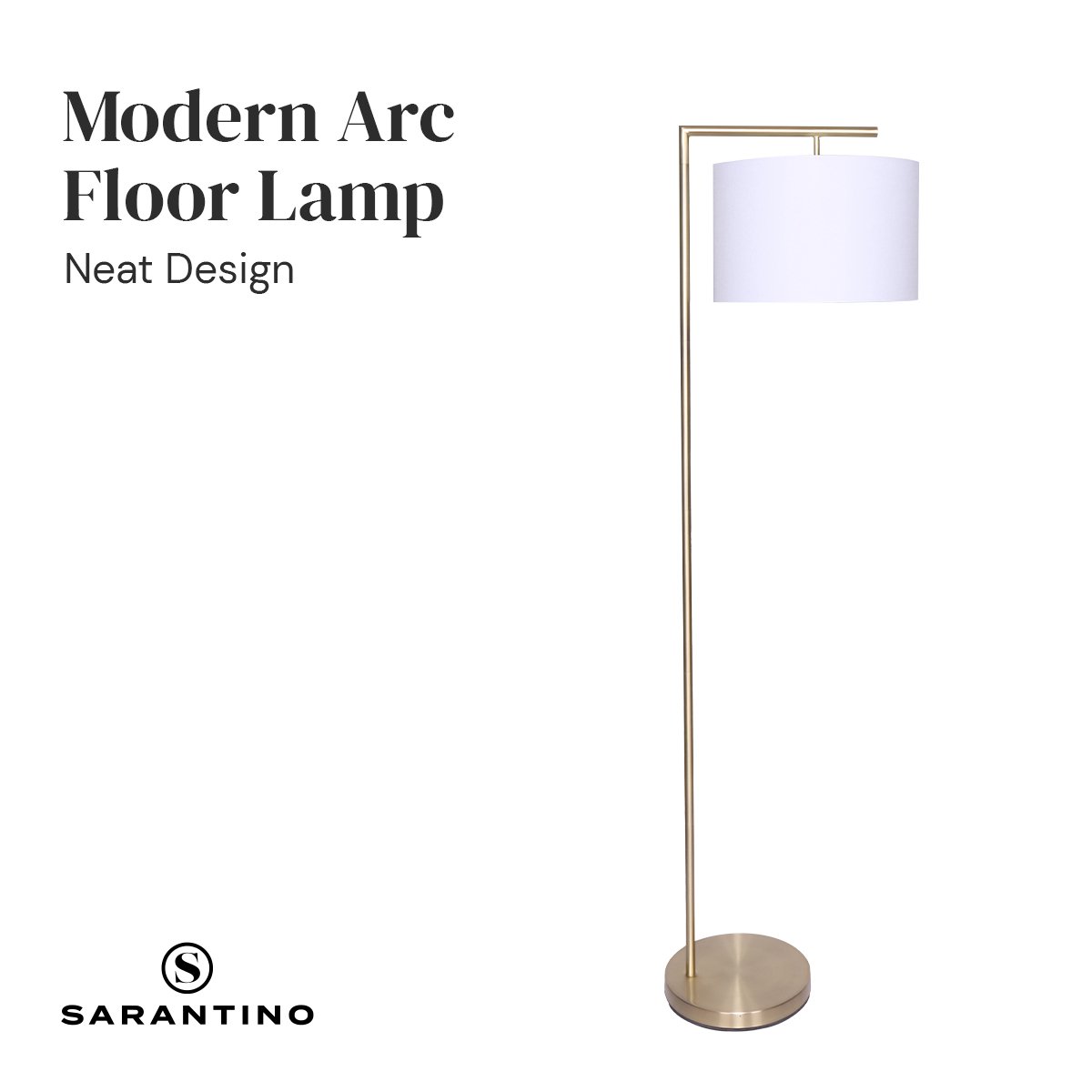 90-Degree Modern Arc Floor Lamp