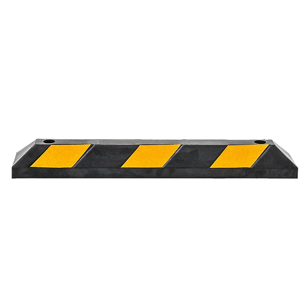 90cm Heavy Duty Rubber Curb Parking Guide Wheel Driveway Stopper Reflective Yellow