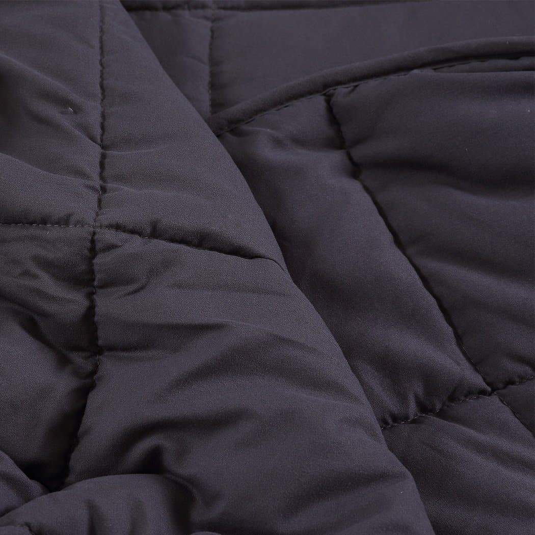 bedding 9KG Weighted Blanket Promote Deep Sleep Anti Anxiety Double Dark Grey