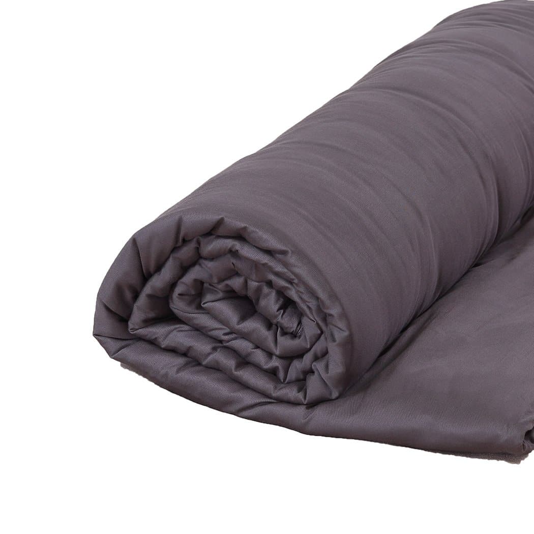 bedding 9KG Weighted Blanket Promote Deep Sleep Anti Anxiety Double Dark Grey