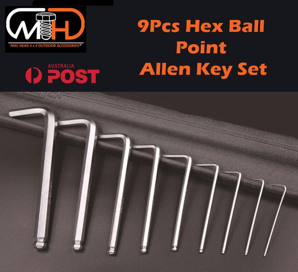 Other Tools 9pcs LONG Arm Allen Keys Set Metric Ball End Driver Hex Allan Allen Kit