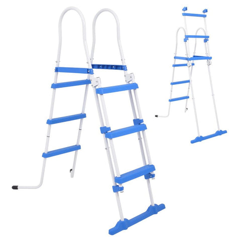 Above-Ground Pool Safety Ladder with 3 Steps 107 cm