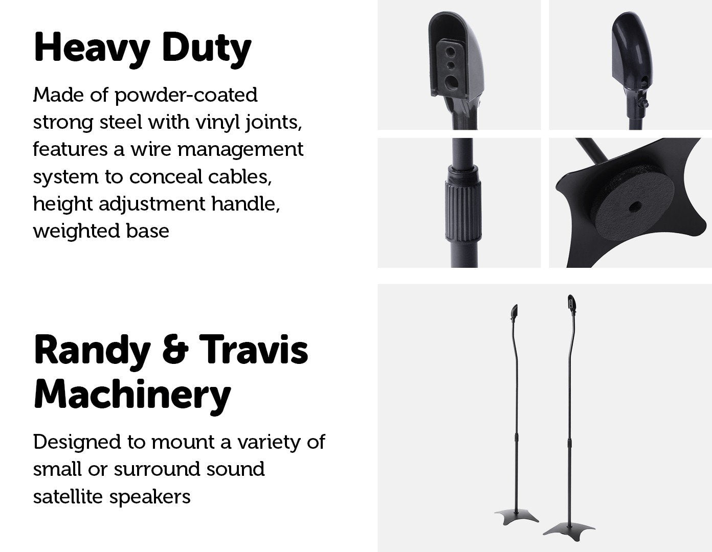 Photography Adjustable 2pcs Speaker Stands