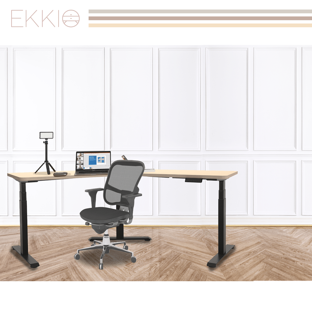 Adjustable Desk Riser Frame - Three Leg Stand (Black)EK-DRF-103-DR on ...