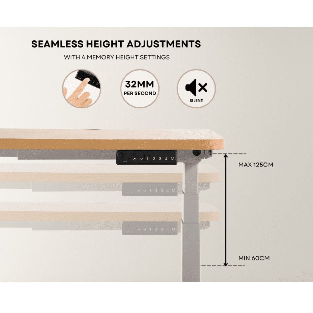 Adjustable Desk Riser Frame - Two Leg Stand (Grey) EK-DRF-101-NT ...