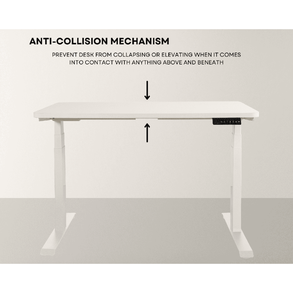 Adjustable Desk Riser Frame - Two Leg Stand (White) EK-DRF-102-DR