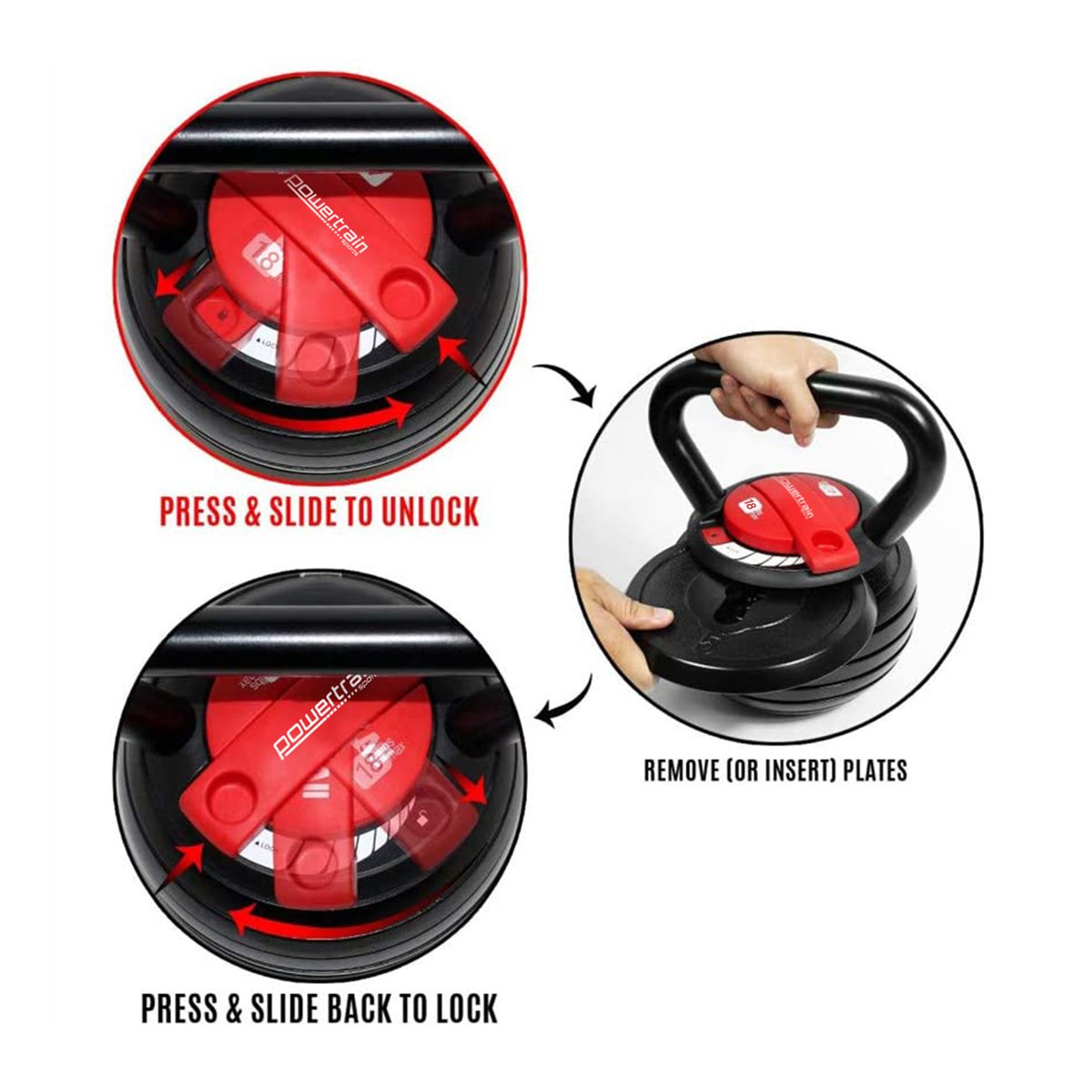 weights strength Adjustable Kettle Bell Weights Dumbbell 18kg