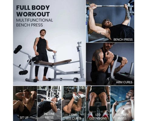 Adjustable Multifunctional Weight Bench Press, Strength Training&Home Gym System
