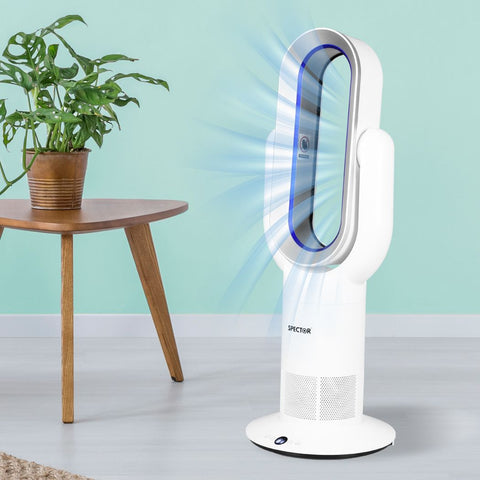 Air Cool Electric Fan Bladeless Cooler Heater  Remote Control