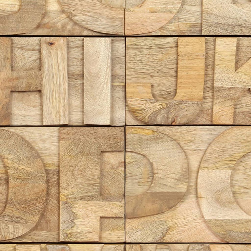 vidaxl90- Alphabet Cabinet with 6 Drawers 120x35x79 cm Solid Mango Wood