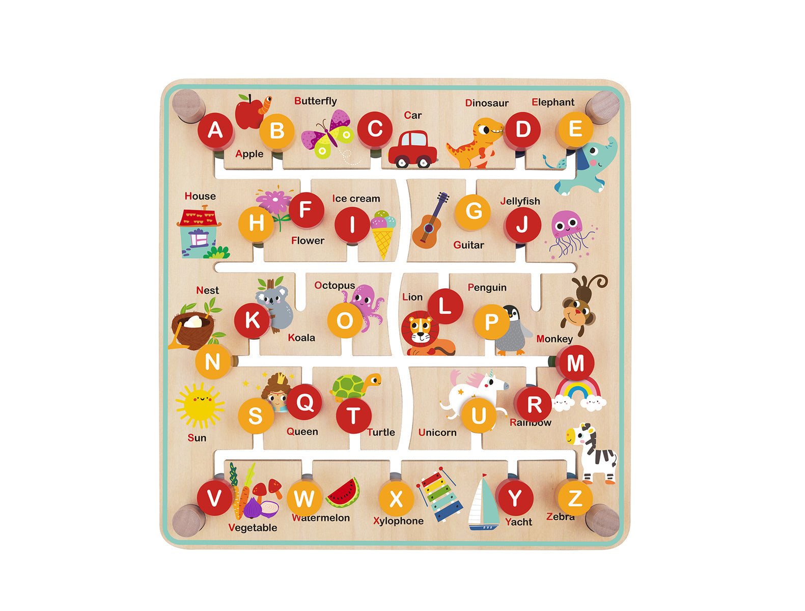 Alphabet & Farm Matching Maze Board