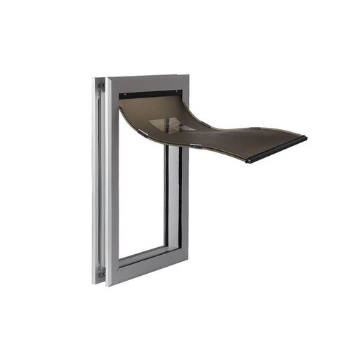 Pet Products Aluminium Pet Access Door Dog Cat Dual Flexi Flap For Wooden Wall Large