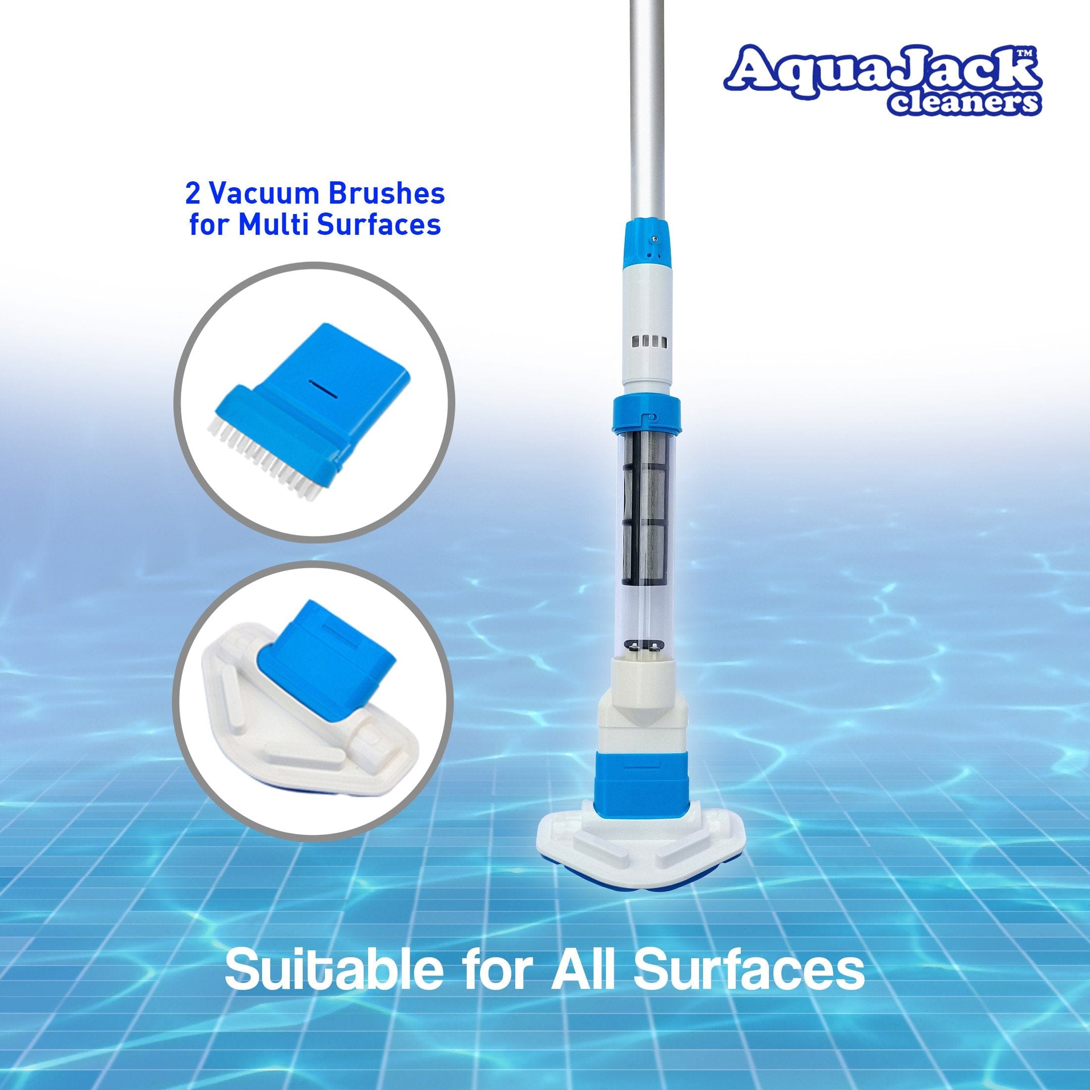 Aquajack 127 Portable Rechargeable Spa And Pool Vacuum Cleaner