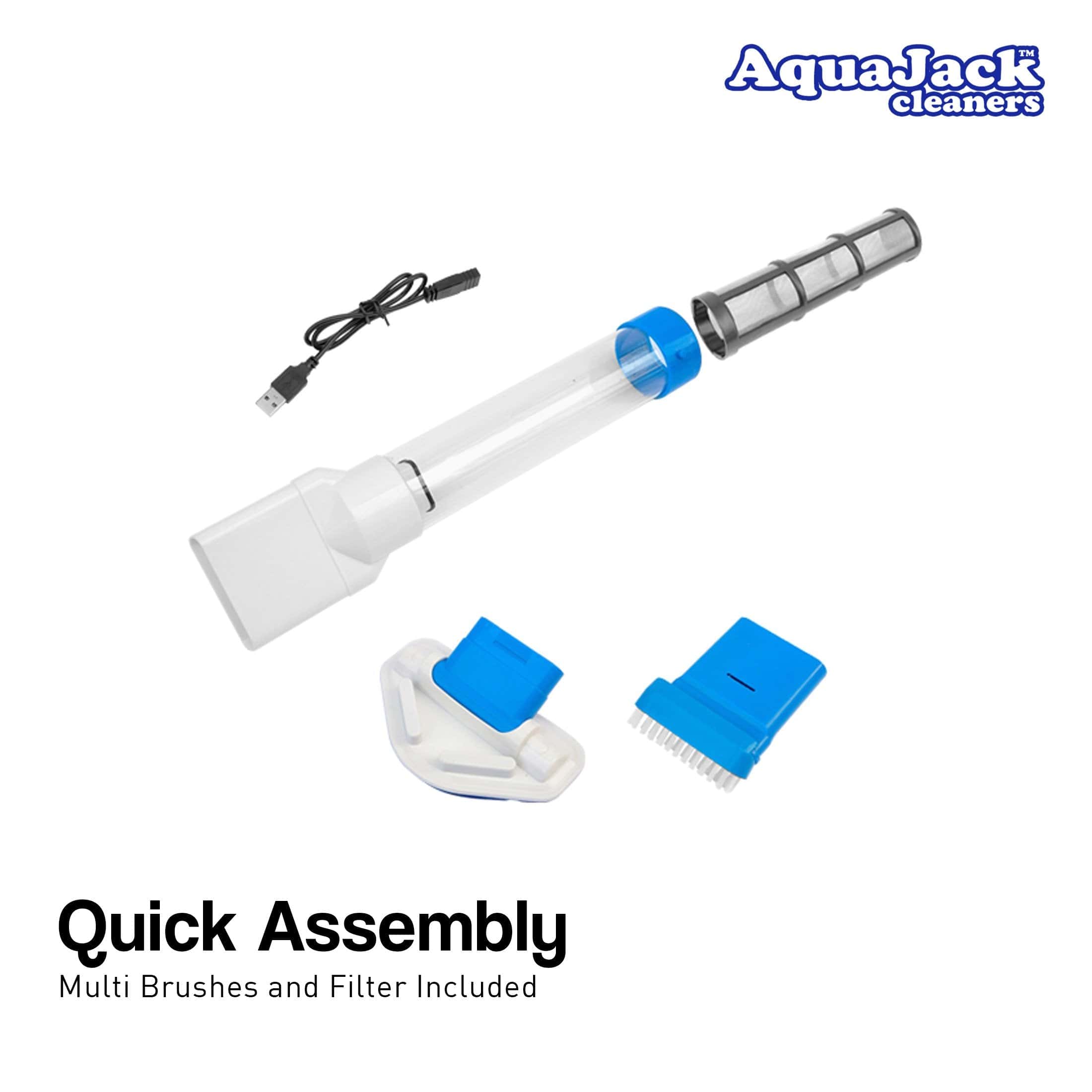 Aquajack 127 Portable Rechargeable Spa And Pool Vacuum Cleaner