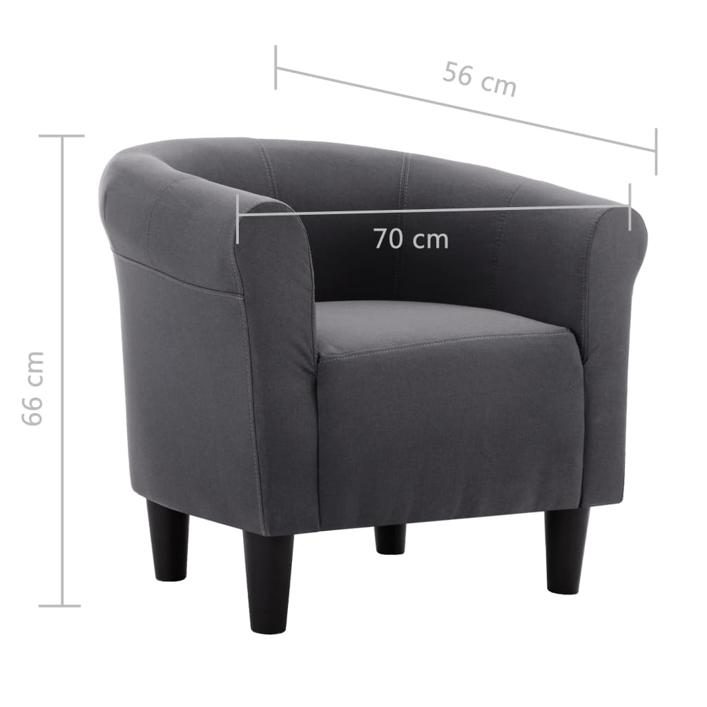 Armchair Black Fabric