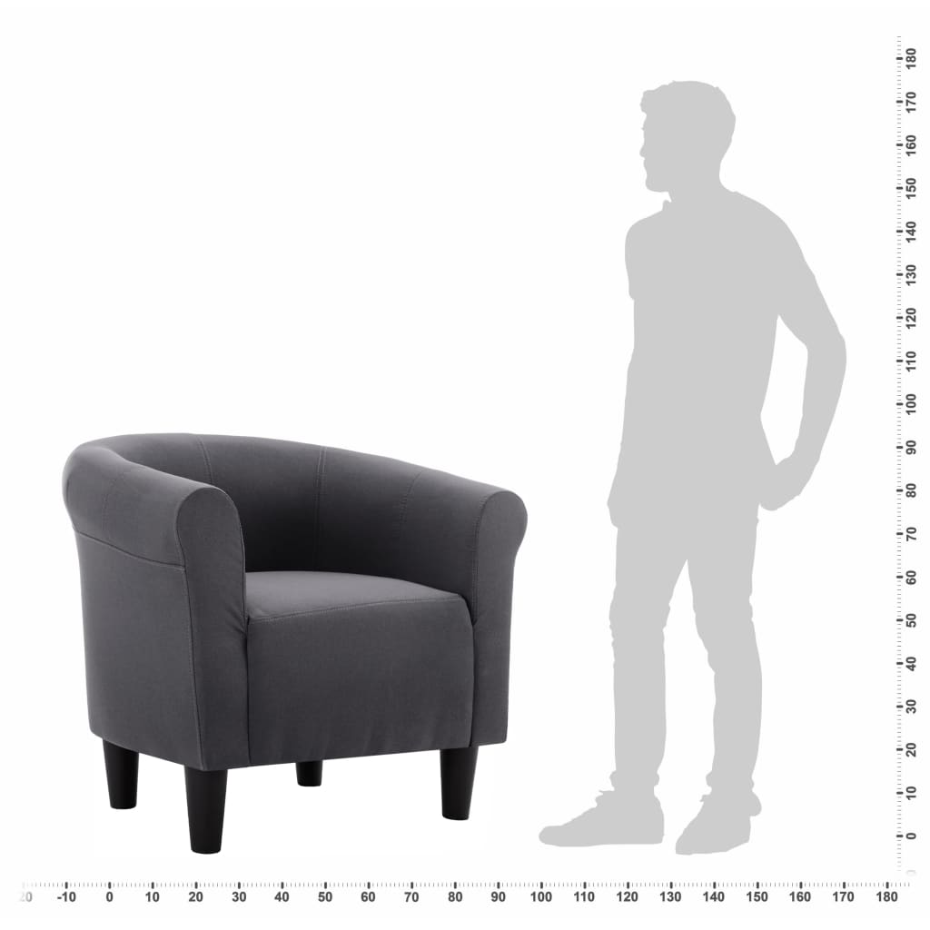 Armchair Black Fabric