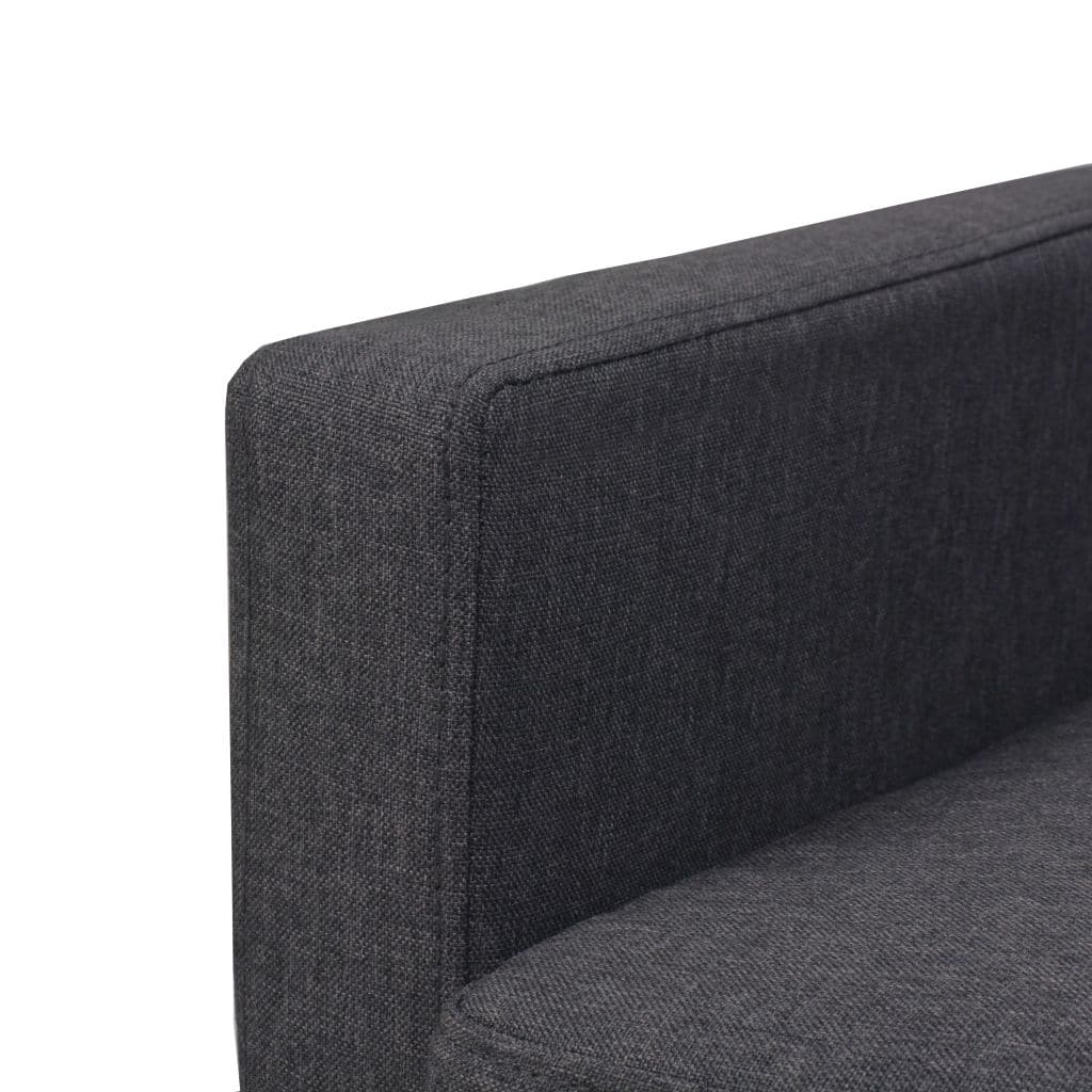 Armchair Dark Grey Steel and Fabric