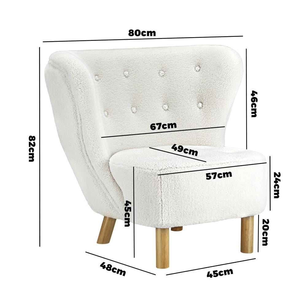 Armchair Lounge Accent Chair Armchairs Couches Sofa Bedroom Wood White