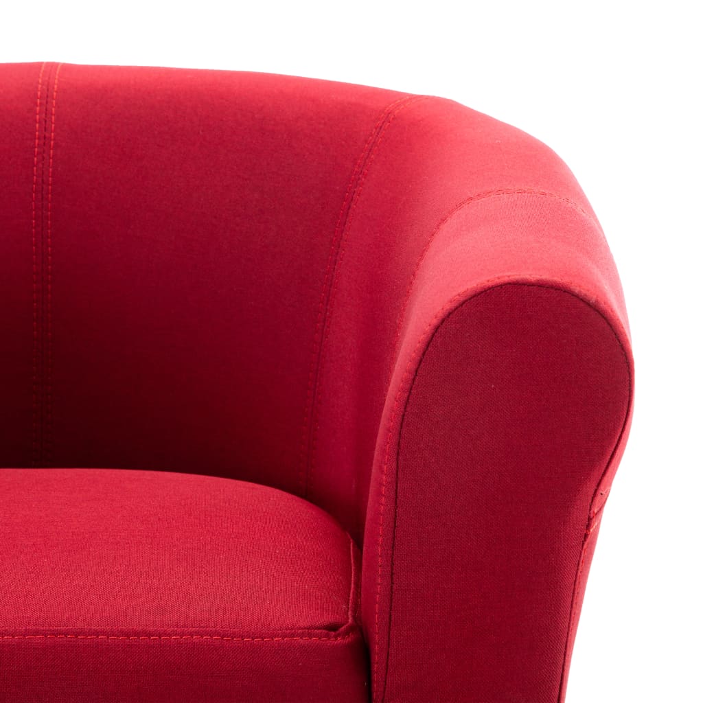Armchair Wine Red Fabric