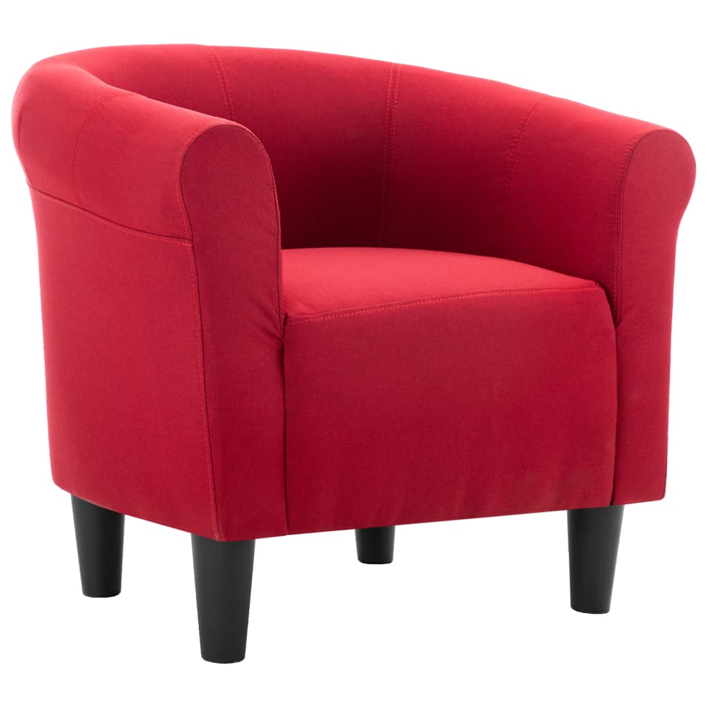 Armchair Wine Red Fabric