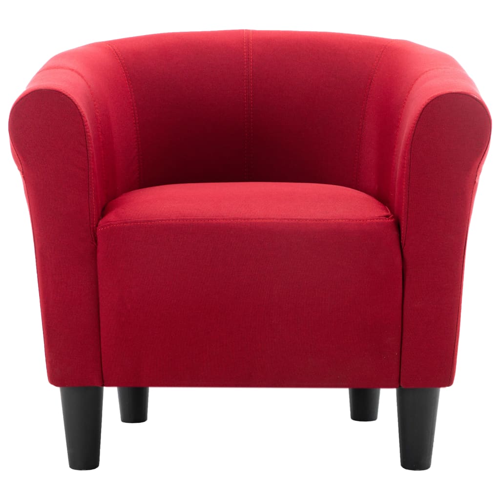 Armchair Wine Red Fabric