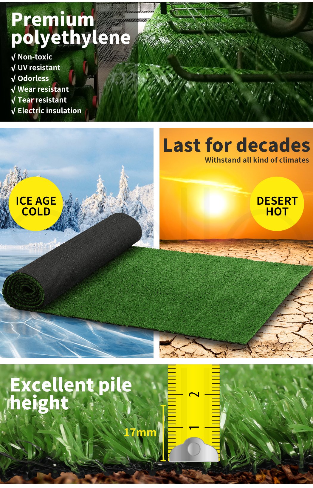 garden / agriculture Artificial Grass Fake Flooring Mat