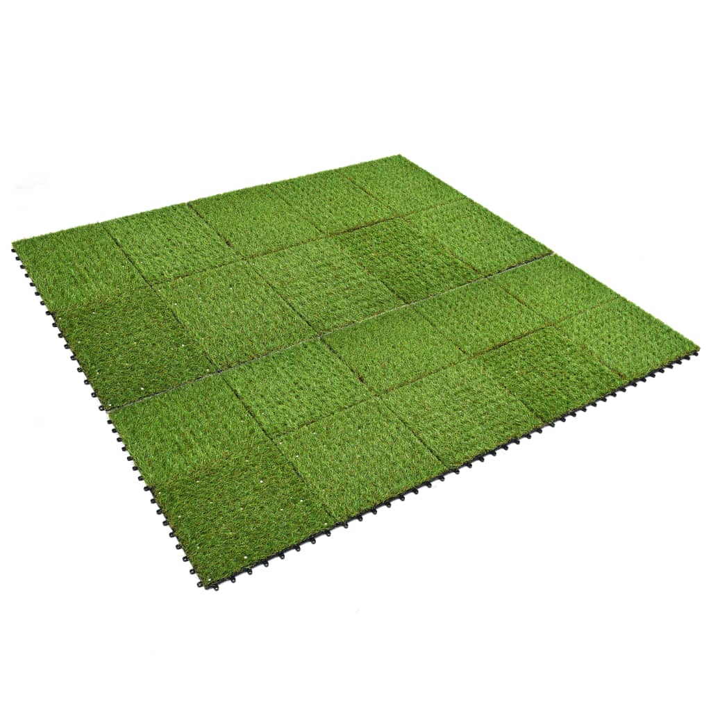 Artificial Grass Tiles 20 pcs 30x30 cm Green