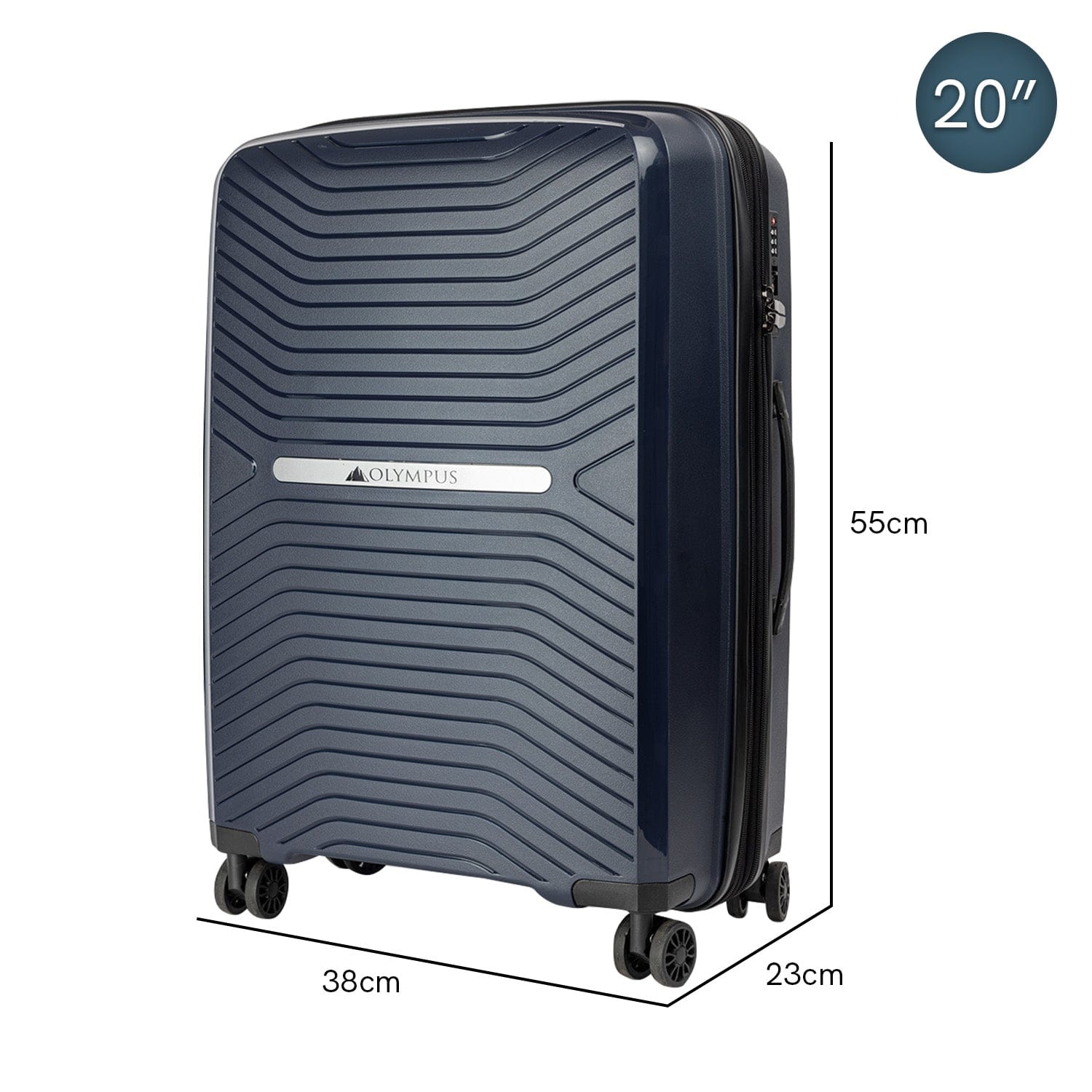 Astra 20in Lightweight Hard Shell Suitcase - Aegean Blue