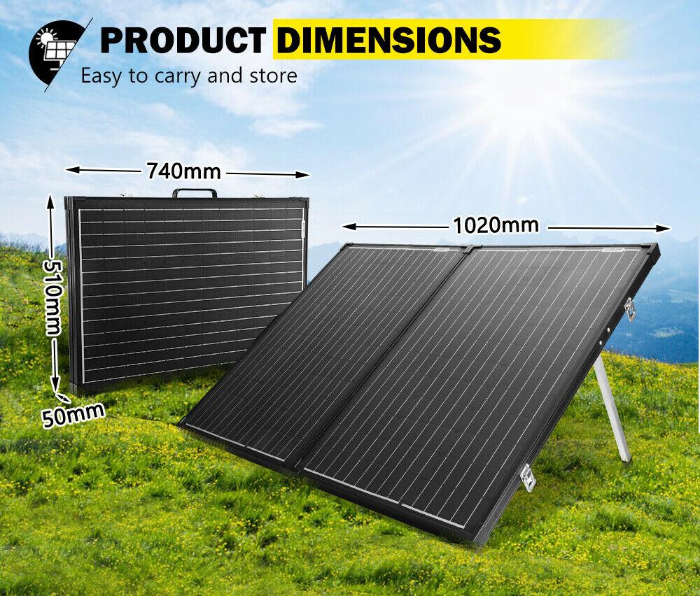 ATEM POWER 12V 160W Portable Folding Solar Panel Kit Mono camping