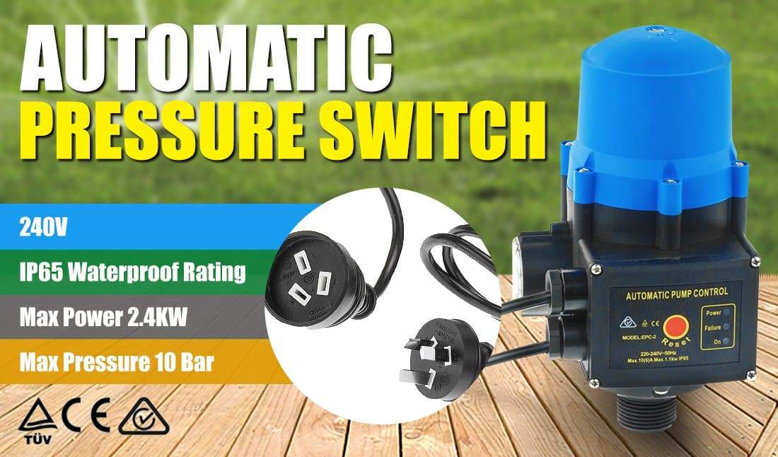 Automatic Water Pump Pressure Switch Controller - Blue