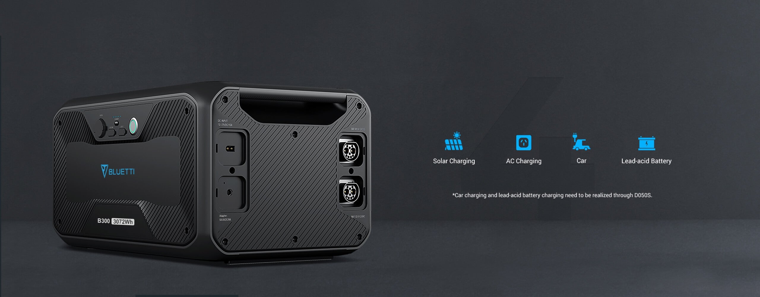 B300 3072Wh Expansion Battery, Portable Power Station For Home Van Outdoor Camp