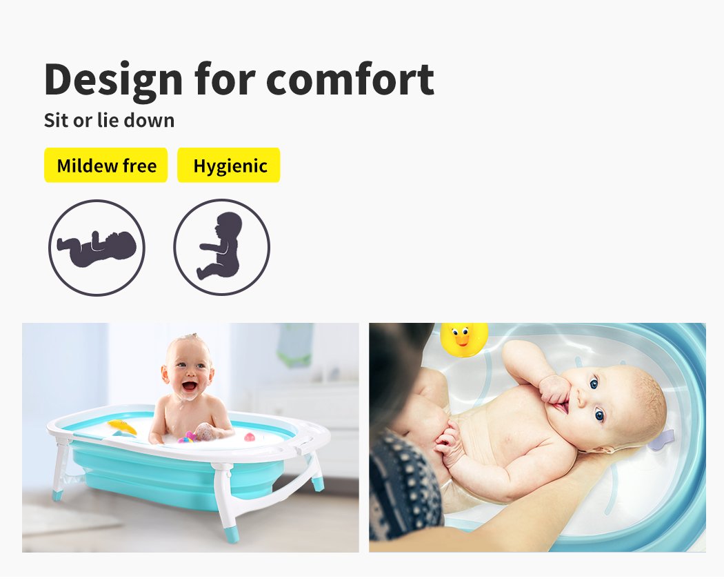 baby products Baby Bath Infant Foldable Tub Bathing Shower Gn