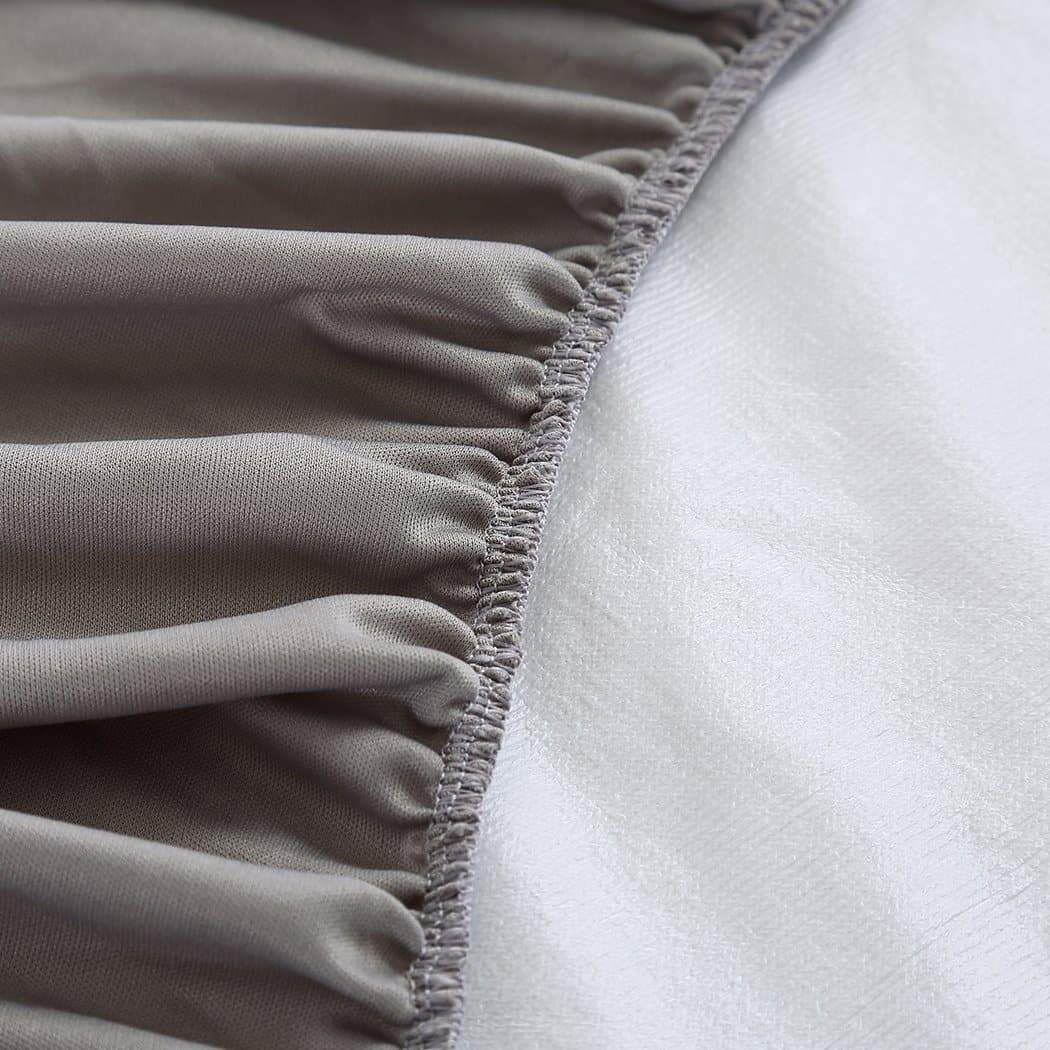 bedding Baby Cot 69x130x18cm 100% Cotton Stripe Waterproof Mattress Protector