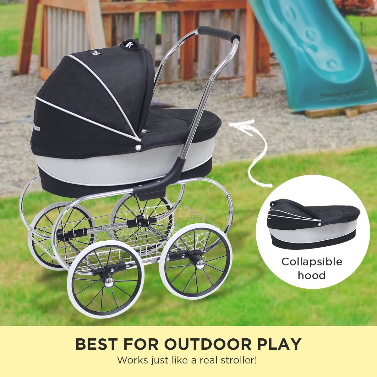 Baby Princess Doll Stroller - Raven Black