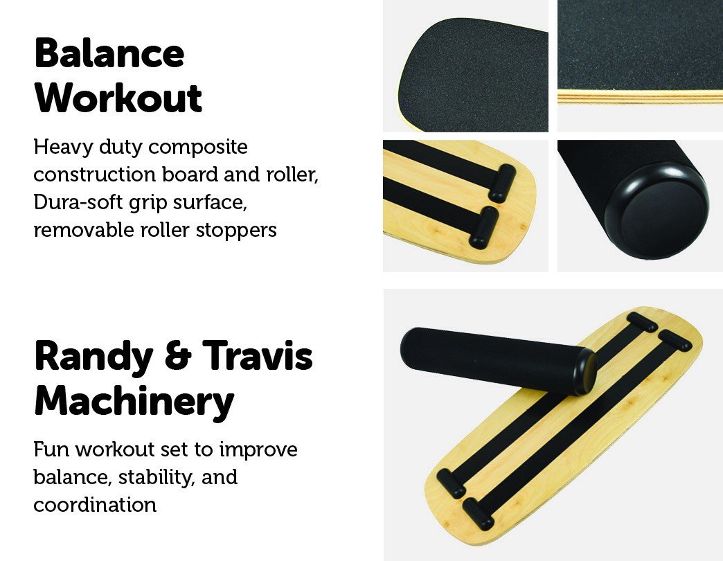Fitness Accessories Balance Board Trainer with Adjustable Stopper