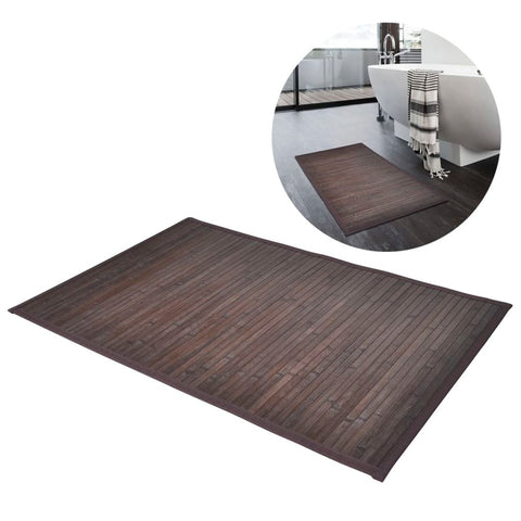 Bamboo Bath Mat 60 x 90 cm Dark Brown