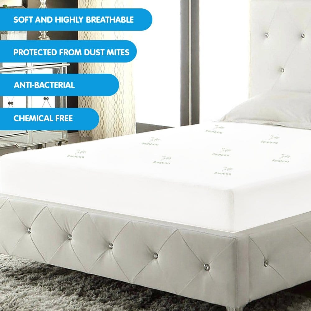 Bamboo Mattress Protector- King Single