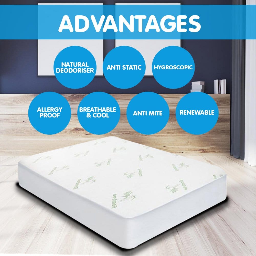 Bamboo Mattress Protector- King Single