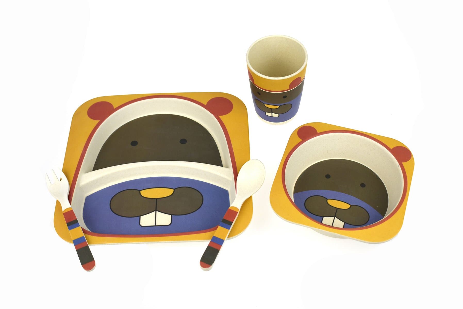 toys for infant Bamboozoo Dinnerware Beaver