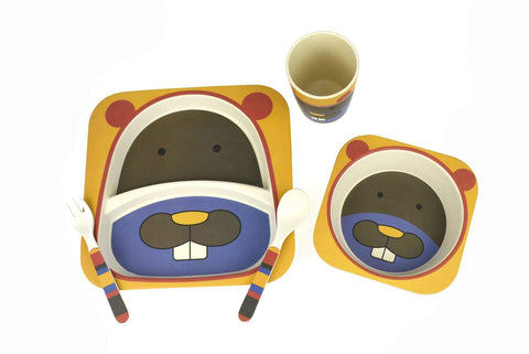 toys for infant Bamboozoo Dinnerware Beaver