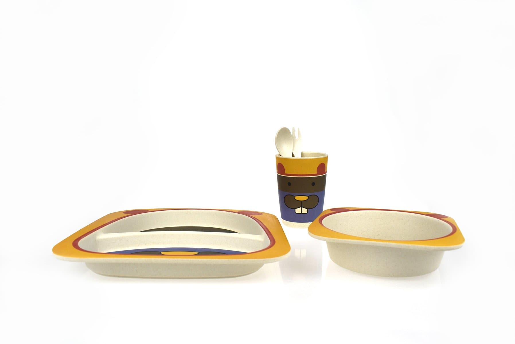 toys for infant Bamboozoo Dinnerware Beaver