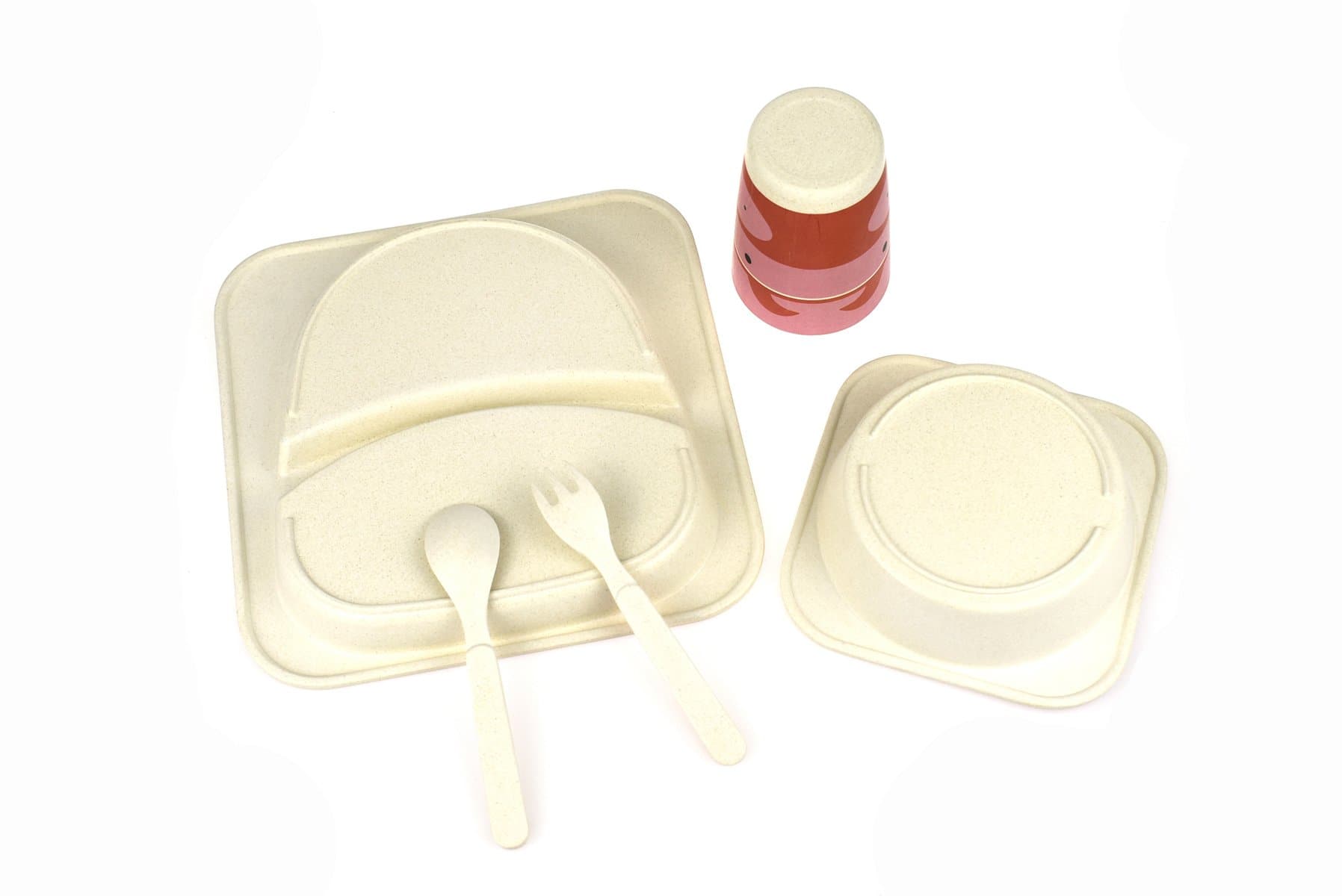 toys for infant Bamboozoo Dinnerware Pig 5Pcs