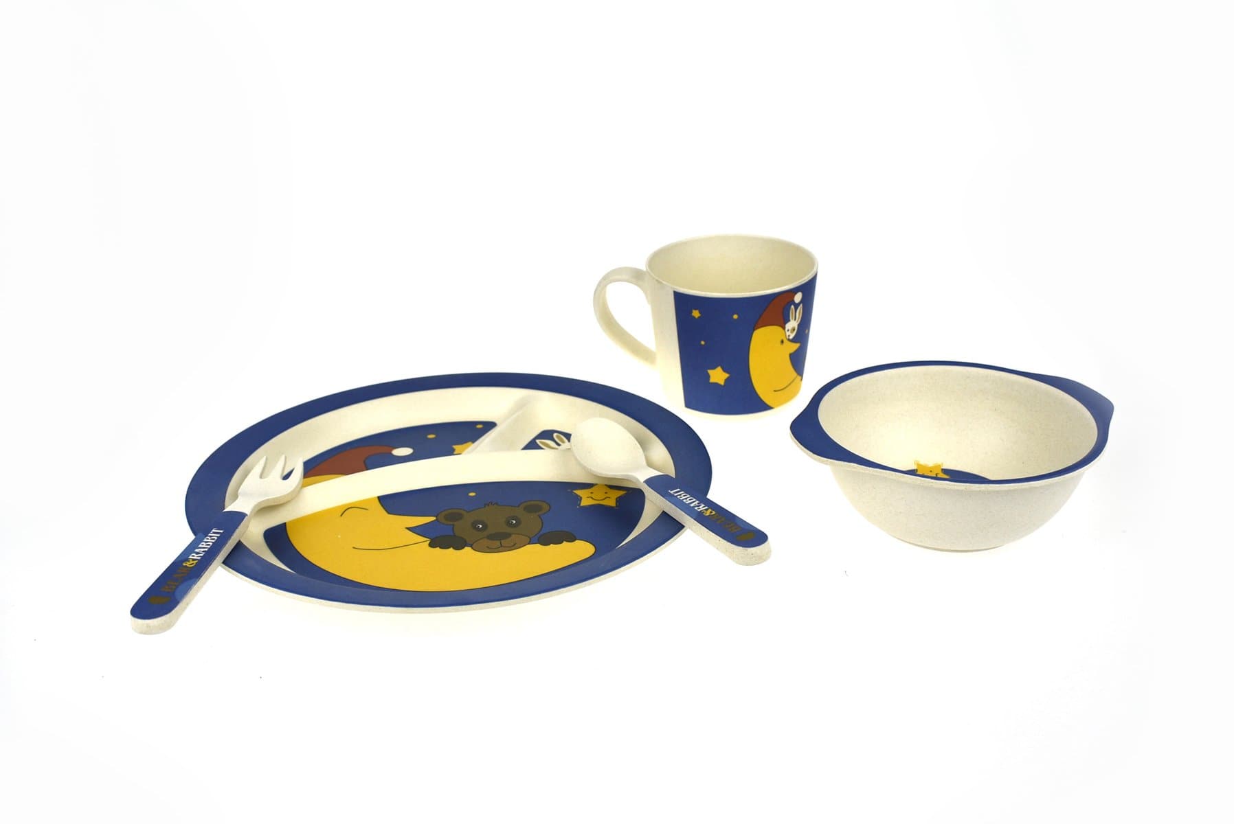 toys for infant Bamboozoo Dinnerwarebearrabbit